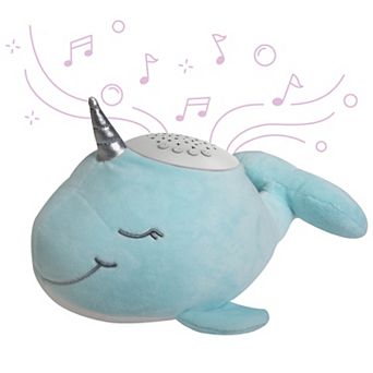 Pure Enrichment PureBaby™ Sound Sleepers Portable Sound Plush Narwhal Sleep Aid Machine & Star Projector