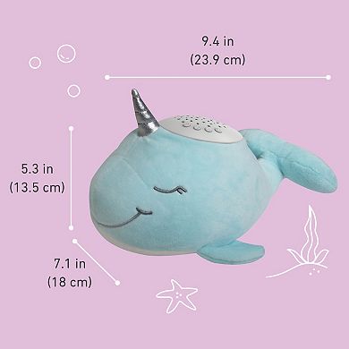 Pure Enrichment PureBaby™ Sound Sleepers Portable Sound Plush Narwhal Sleep Aid Machine & Star Projector