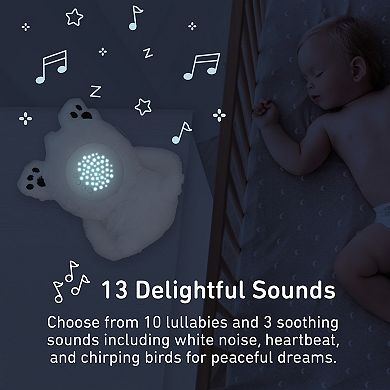Pure Enrichment PureBaby™ Sound Sleepers Portable Sound Plush Polar Bear Sleep Aid Machine & Star Projector