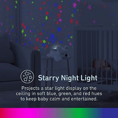 Pure Enrichment PureBaby™ Sound Sleepers Portable Sound Plush Polar Bear Sleep Aid Machine & Star Projector