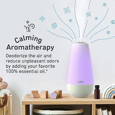 Pure Enrichment PureBaby® 3-in-1 Whisper-Quiet Humidifier, Color Changing Night Light, & Essential Oil Diffuser