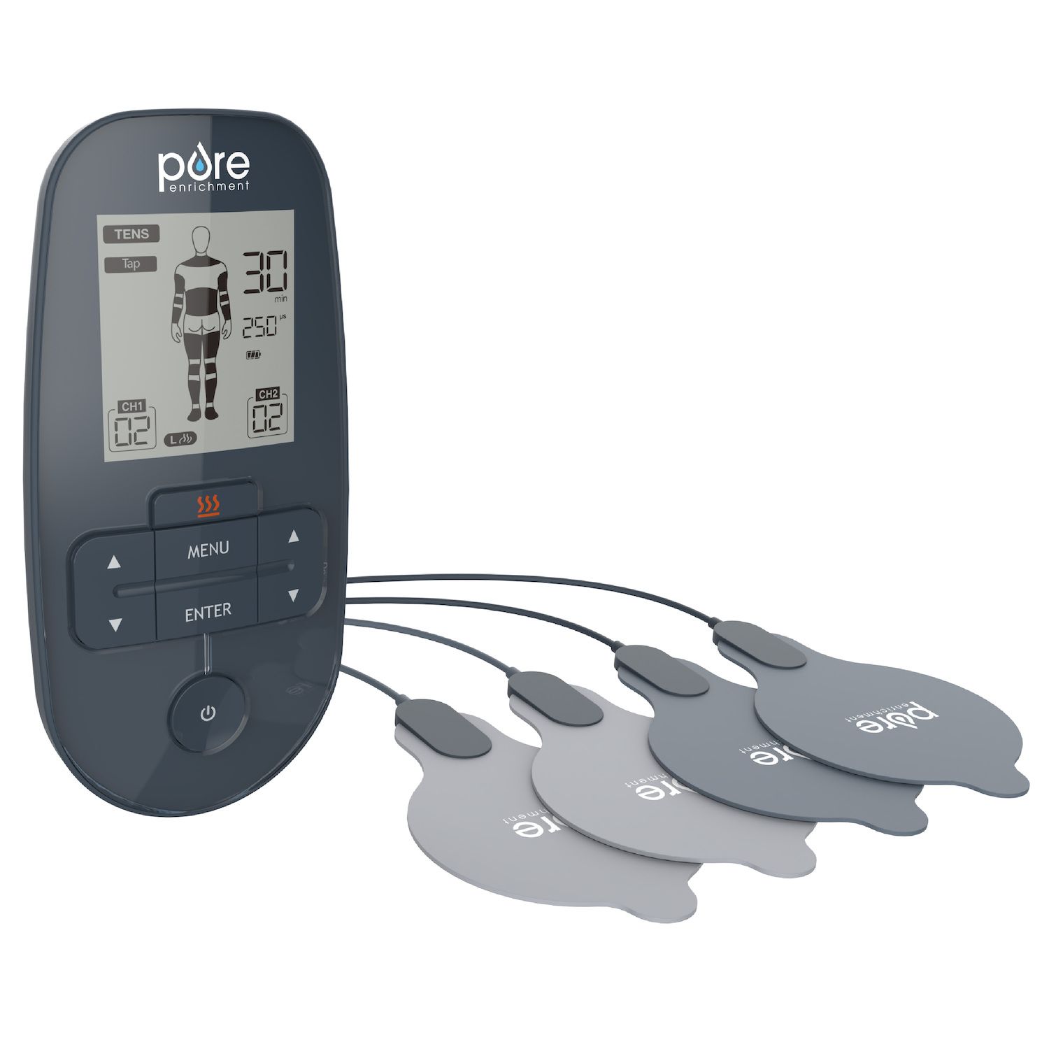 Pure Enrichment PurePulse™ Trio TENS & EMS Muscle Stimulator + Heat