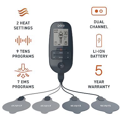 Pure Enrichment PurePulse™ Trio TENS & EMS Muscle Stimulator + Heat