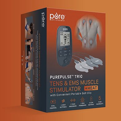 Pure Enrichment PurePulse™ Trio TENS & EMS Muscle Stimulator + Heat