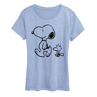 Women's Peanuts Snoopy & Woodstock Walk Graphic Tee