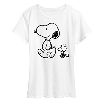 Women's Peanuts Snoopy & Woodstock Walk Graphic Tee