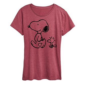 Women's Peanuts Snoopy & Woodstock Walk Graphic Tee