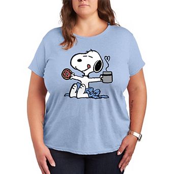 Plus Peanuts Donut Coffee Snoopy Graphic Tee