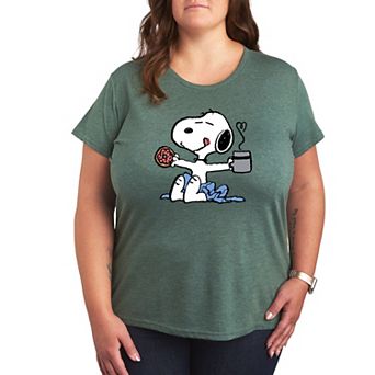 Plus Peanuts Donut Coffee Snoopy Graphic Tee