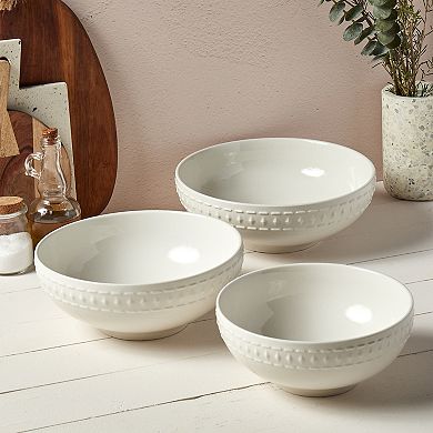 Tabletops Gallery 3-Piece Serving Bowl Set