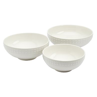 Tabletops Gallery 3-Piece Serving Bowl Set