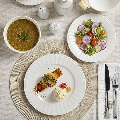 Tabletops Gallery Mosaico Embossed Porcelain 12-pc. Dinnerware Set