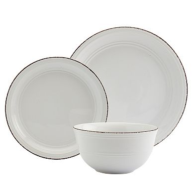Tabletops Gallery White Farmhouse 12-pc. Dinnerware Set