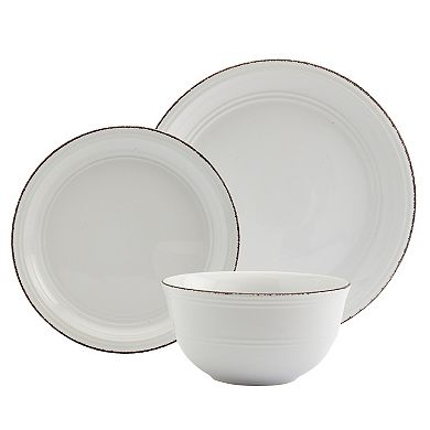 Tabletops Gallery White Farmhouse 12-pc. Dinnerware Set