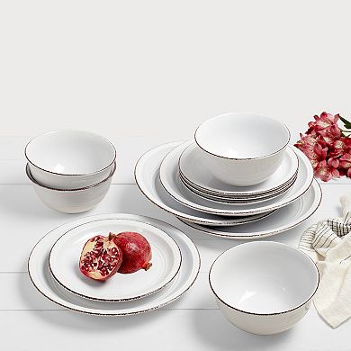 Tabletops Gallery White Farmhouse 12-pc. Dinnerware Set