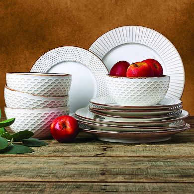 Tabletops Gallery Monroe 12-pc. Dinnerware Set