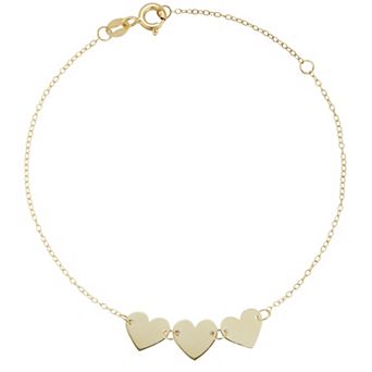 LUMINOR GOLD 14k Gold Heart Bracelet