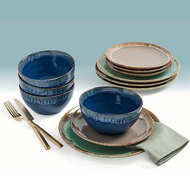 Tabletops Gallery Tucson Reactive Glaze 12-pc. Dinnerware Set