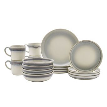 Tabletops Gallery Hudson Stoneware 16 pc Dinnerware Set
