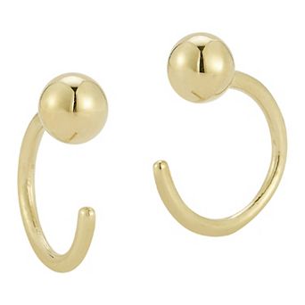 LUMINOR GOLD 14k Gold Ball Huggie Earrings