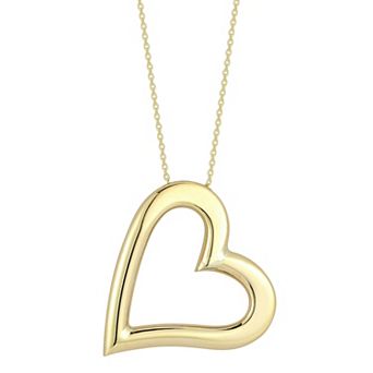 LUMINOR GOLD 14k Gold Heart Pendant Necklace
