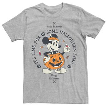 Big & Tall Mickey Mouse Pumpkin Costume Halloween Fun Graphic Tee