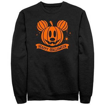 Big & Tall Mickey Mouse Pumpkin Head Happy Halloween Banner Graphic Fleece