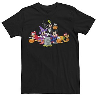 Big & Tall Mickey Mouse And Friends In Halloween Costumes Graphic Tee