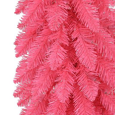 Puleo International Inc. 6-ft. Pre-Lit Pink Alpine Artificial Pencil Christmas Tree