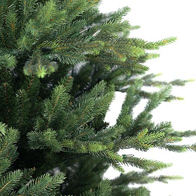 Puleo International Inc. 10-ft. Pre-Lit Slim Balsam Artificial Fir Christmas Tree