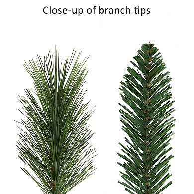 PULEO INTERNATIONAL 30" Pre-Lit Artificial Pine Urn Filler Decor 2-pc. Set