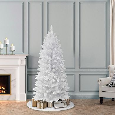 PULEO INTERNATIONAL 5-ft. White Carson Artificial Pine Christmas Tree