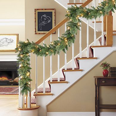 PULEO INTERNATIONAL 9-ft. Pre-Lit Garland