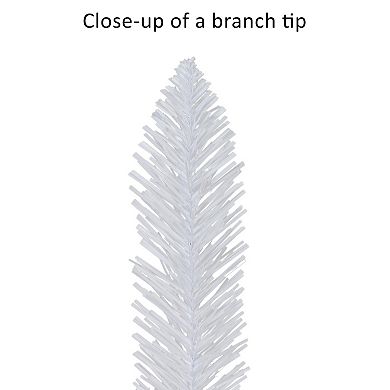PULEO INTERNATIONAL 4-ft. Pre-Lit White Artificial Alpine Pencil Christmas Tree