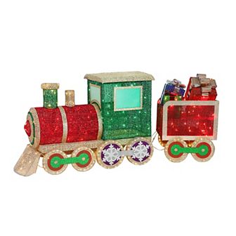 Puleo International Inc. Pre-Lit LED Outdoor Wire Frame Train