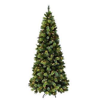 Puleo International Inc. 6.5-ft. Pre-Lit Slim Portland Artificial Fir Christmas Tree