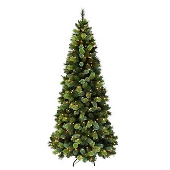 Puleo International Inc. 6.5-ft. Pre-Lit Slim Portland Artificial Fir Christmas Tree