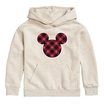 Disney's Mickey Mouse Boys 8-20 Plaid Fill Mickey Head Graphic Hoodie