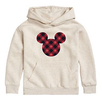 Disney's Mickey Mouse Boys 8-20 Plaid Fill Mickey Head Graphic Hoodie