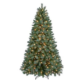 Puleo International Inc. 6.5-ft. Pre-Lit Teton Artificial Pine Christmas Tree
