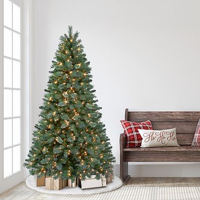Puleo International Inc. 6.5-ft. Pre-Lit Teton Artificial Pine Christmas Tree