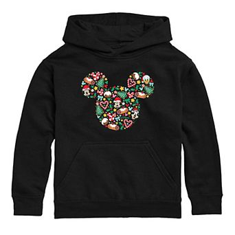 Disney's Mickey Mouse Boys 8-20 Holiday Icon Fill Mickey Head Graphic Hoodie