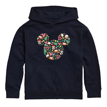 Disney's Mickey Mouse Boys 8-20 Holiday Icon Fill Mickey Head Graphic Hoodie