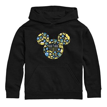 Disney's Mickey Mouse Boys 8-20 Hanukkah Icon Fill Mickey Head Graphic Hoodie