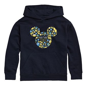 Disney's Mickey Mouse Boys 8-20 Hanukkah Icon Fill Mickey Head Graphic Hoodie