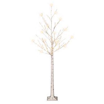 Puleo International Inc. 6-ft. Pre-Lit White Artificial Twig Tree