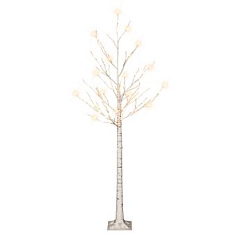 Puleo International Inc. 6-ft. Pre-Lit White Artificial Twig Tree