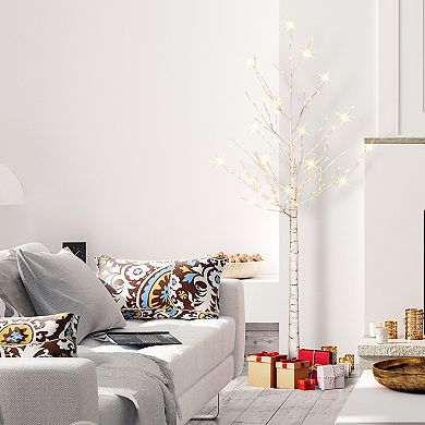 Puleo International Inc. 6-ft. Pre-Lit White Artificial Twig Tree