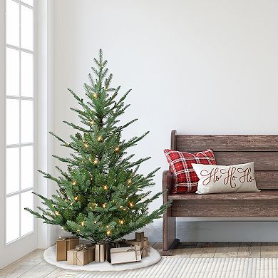 Puleo International Inc. 4.5-ft. Pre-Lit Hillside Spruce Artificial Christmas Tree