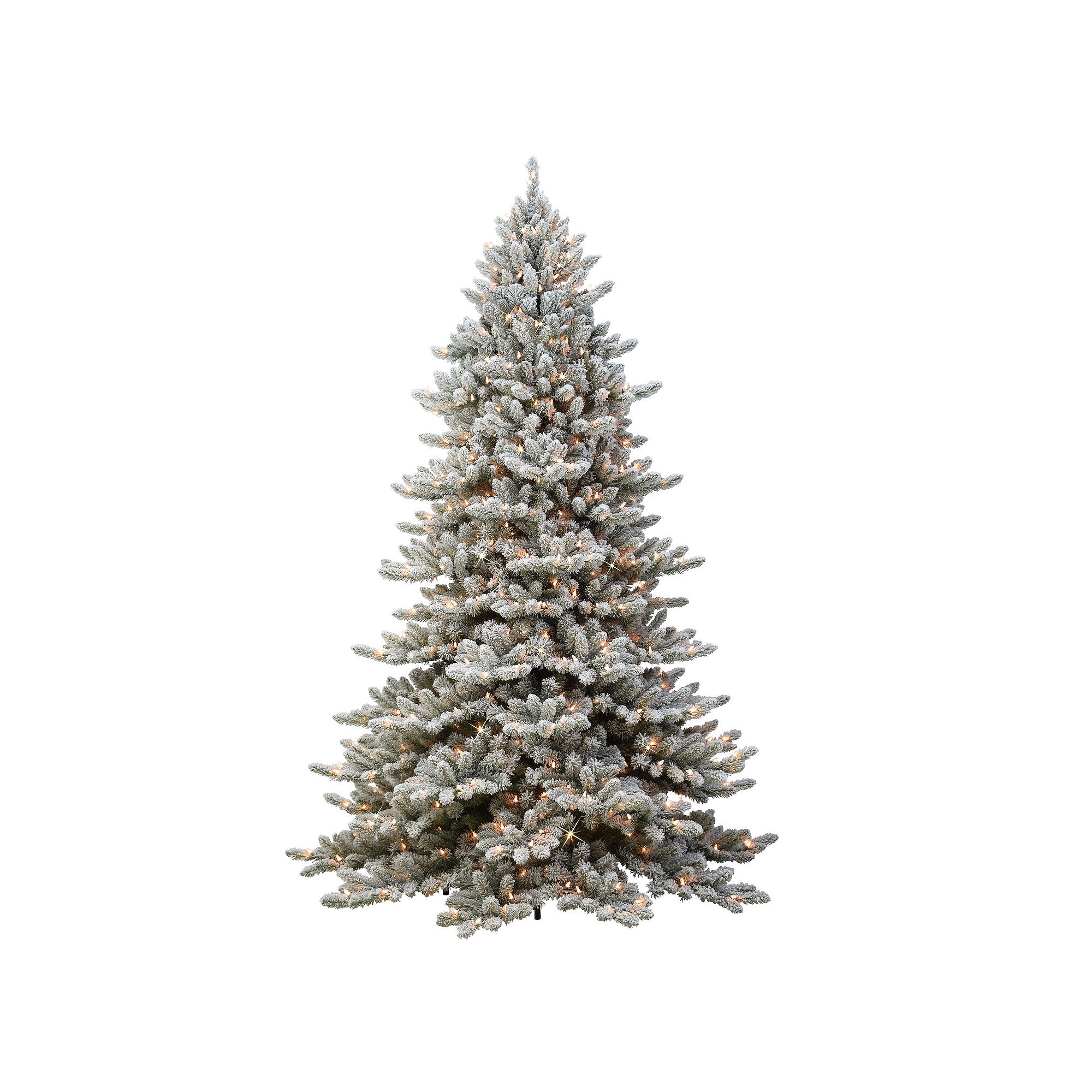 PULEO INTERNATIONAL 6.5-ft. 450-Light Flocked Fraser Fir Artificial Christm